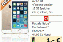 Apple iPhone 5s 16GB inklusive Flat -jetzt nur 1€-