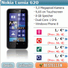 Nokia Lumia 620 mit Top Tarif bereits ab 1€